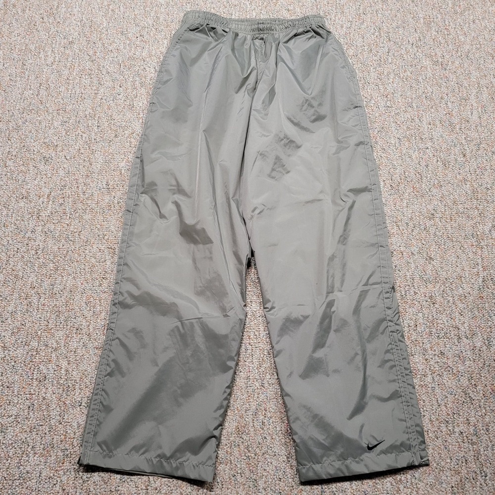 Vintage Nike Track Pants Mens XL Gray Mesh Lined Windbreaker Baggy Y2K